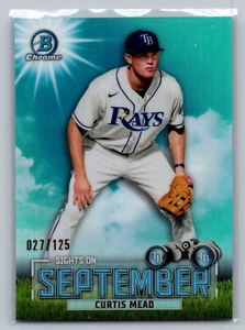 2023 Bowman - Sights on September #SOS-20 Curtis Mead /125 Aqua - Picture 1 of 2