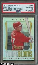 2013 Panini Select Silver Prizm Youngblood Mike Trout Angels PSA 10 GEM MINT