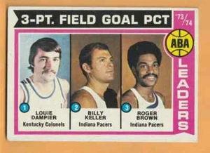 Louie Dampier Billy Keller Roger Brown 1974-75 Topps League Leaders #209 - Imagen 1 de 2