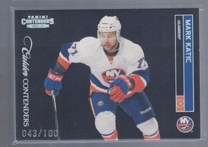 2011-12 Panini Calder Contenders MARK KATIC /100 No. 180 ~!~ THICK FREE SHIP