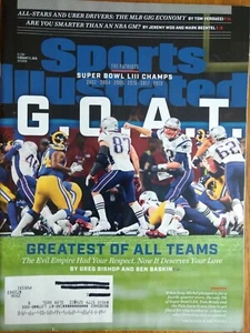 TOM BRADY SUPER BOWL CHAMPS SPORTS ILLUSTRATED MAGAZINE FEB 11 2019 G.O.A.T.  - Picture 1 of 2