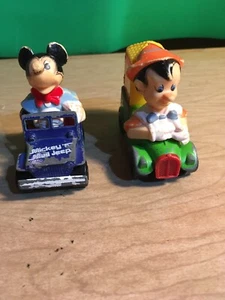 Lot Of 2 Disney Matchbox Cars Mickey Jeep Pinocchio Vintage - Picture 1 of 8