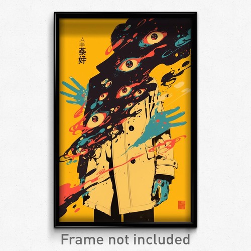 OFF WHITE Poster film cinese Uomo che sente noia cappotto bianco ben spento (stampa artistica)