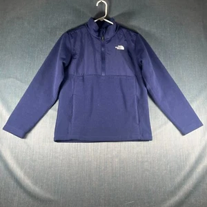 The North Face Boys Sweater Blue Half Zip Long Sleeve Pullover Size L Polyester - Picture 1 of 11