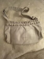 marco buggiani white leather handbag