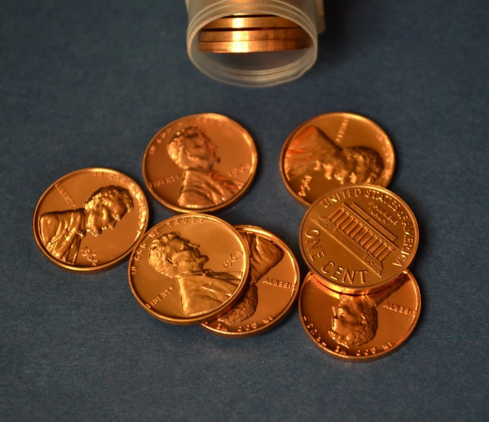 1964 PROOF LINCOLN CENT FROM PROOF SETS VERY NICE COIN - Image 1 of 1