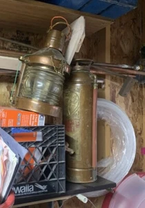 Antique The Elk Hart - Elkhart Brass Mfg Co Copper Brass Fire Extinguisher,Empty - Picture 1 of 1