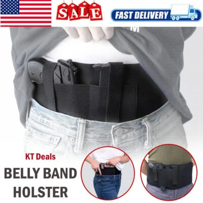 GOCKOUTSPORT Belly Band Holster Tactical Concealed Hand Gun Carry Pistol Waist Hidden Belt