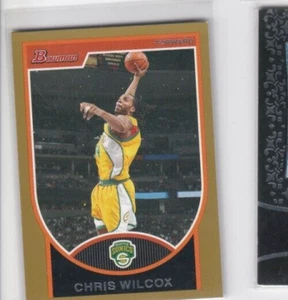CHRIS WILCOX 07-08 BOWMAN GOLD PARALLEL CARD-SERIAL #'D 43/99-GET IT RIGHT NOW! - Picture 1 of 24