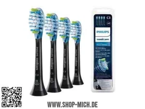 Philips Sonicare C3 Premium Schallzahnbürstenköpfe 4er-Pack in schwarz HX9044/33 - Bild 1 von 7