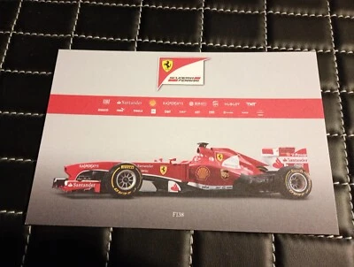 SCUDERIA FERRARI, CARD UFFICIALE Ferrari F138  , ALONSO & MASSA - Image 1 of 2