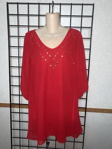 GB Formal Lined Sheer Dress with Silver Accents and Long Sheer Sleeves Size M - Picture 1 of 8