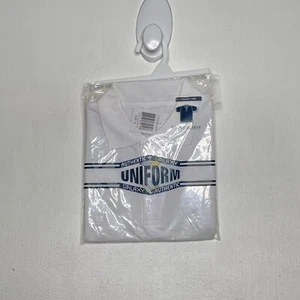 Galaxy School Uniform Polo Shirt Boys Size 10 White Short Sleeve Casual - Picture 1 of 4