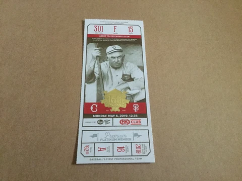 REDS 2019 150th Anniversary TICKET STUB 5/6/19 VS GIANTS~Nick Senzel 2 HR GAME Cover