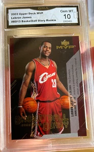 2003 Upper Deck MVP LeBron James Rookie Basketball Diary Gem Mint 10 Insert SP - Picture 1 of 3