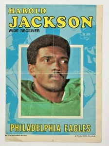 1971 Póster pin-ups de fútbol americano Harold Jackson WR Philadelphia Eagles #3 - Imagen 1 de 2