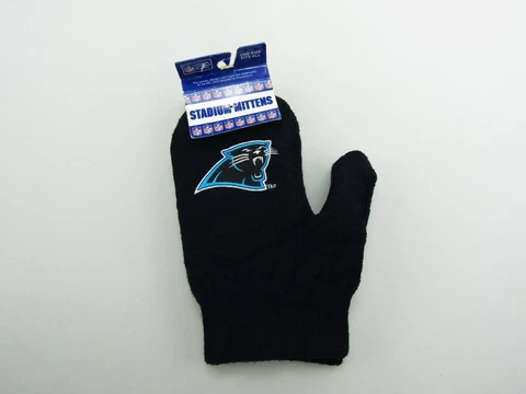 VINTAGE Carolina Panthers NFL Stadium Mittens Winter Gloves Adult OSFA Warm Up Cover