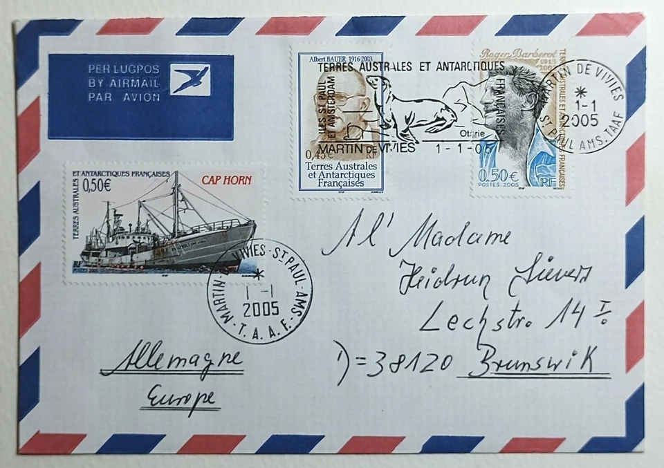2005 France Southern Antarctic Territories Cape Horn Albert Bauer Airmail SG 533 - Image 1 of 2