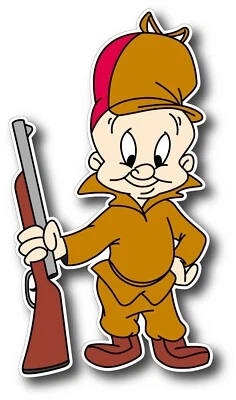  ELMER FUDD LOONEY TUNES CARTOON DECAL STICKER 3M USA TRUCK VEHICLE WINDOW WALL - Image 1 of 4