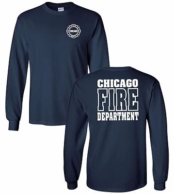 Camisa de trabalho manga longa 2 lados do Corpo de Bombeiros de Chicago (como visto na TV) - Imagem 1 de 3