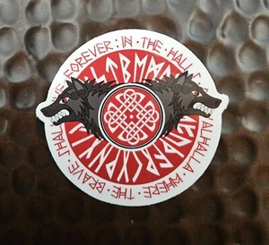 Wikinger Runen und Wölfe keltischer Knoten Talisman blickdicht Aufkleber Vinyl 3 Zoll - Bild 1 von 1