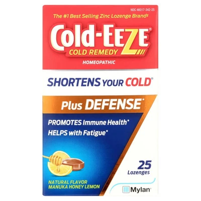 Pastillas de zinc Cold-EEZE Plus Defense - sabor miel de Manuka, 25 quilates Foto 1 de 4