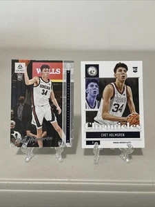 Chet Holmgren Basketball Card Lot Of 2 Rookie Cards RC OKC Thunder Gonzaga NBA - Picture 1 of 5