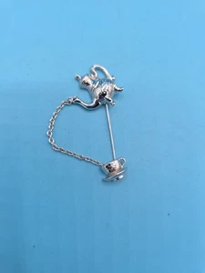Vintage Avon Teapot & Cup Silver Tone Stick Pin Fashion Jewelry - Picture 1 of 6