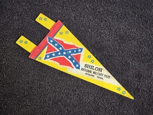 Vtg Shiloh Tennessee National Military Park Old Souvenir Pennant Flag * See Pics - Picture 1 of 5