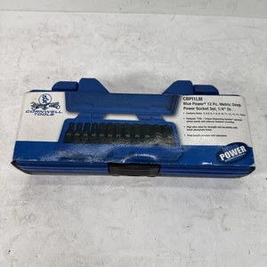 Juego de herramientas de enchufe de impacto métrico profundo Cornwell Blue Power 1/4" 5-15 mm CBPI1LM - Imagen 1 de 6