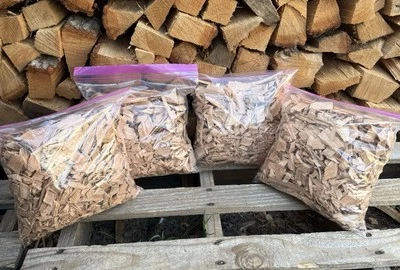 D&L Wood Products Cherry Wood Chips 10lb 4-Pack – Smoking BBQ Grill Meat