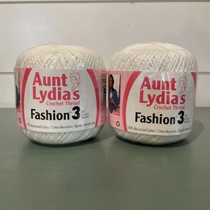 2 Tante Lydias Mode Häkelgarn Größe 3 - WEISS - Bild 1 von 3
