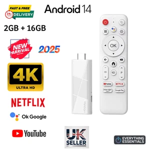 2025 4K H96 MAX RK3518 Android 14.0 AI Smart TV Stick Google Amazon Prime Fire - Picture 1 of 6