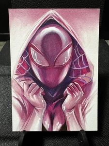 Marvel Ghost Spider Artist Sketch Card 1/1 Rare Exclusive Sketch Munchies - Picture 1 of 4