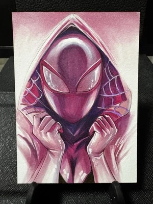 Marvel Ghost Spider Artist Sketch Card 1/1 Rare Exclusive Sketch Munchies - Image 1 of 4