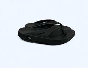 Oofos Original Unisex M6 W8 Black Recovery Comfort Flip Flops Thong Sandals - Picture 1 of 5
