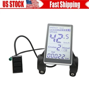 Bicicleta eléctrica 24V-60V M5 Pantalla LCD Medidor de velocidad Panel de control 5 pines Enchufe WP EE. UU. - Imagen 1 de 17