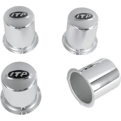 ITP Steel Center Caps - 4/110-4/4 Bolt Pattern - Chrome ATV/UTV SM1300BX 264025 - Image 1 of 4