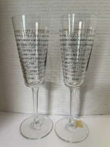 2 flautas de champán Millennium - Hechas en Inglaterra - Imagen 1 de 5