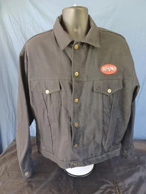 CHAQUETA VAQUERA NEGRA ESTILO LEVI’S PROMO RHINO RECORDS - ¡NUEVA! – Talla L Foto 1 de 4