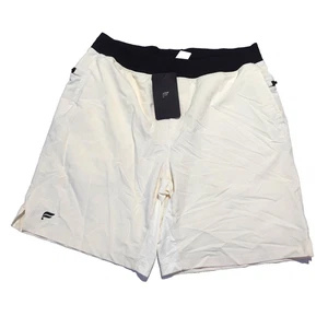 NWT Fabletics Men's  Ivory Black Active 9" Franchise Shorts stretch fabric New - Picture 1 of 6