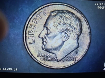 2011 P Dime Errors Struck Off Center, DDO, DDR - Image 1 of 4