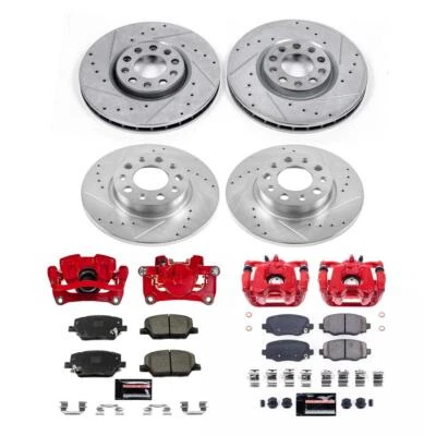 PowerStop Disc Brake Kit - Front and Rear - Fits Fiat 500X 2016-2018, Jeep Reneg — 第 1/4 张图片