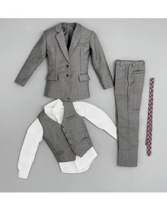 1/6 Scale Gentleman Gray Suit Set & Vest Model for 12" Figure - Picture 1 of 3