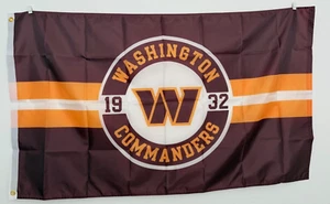 Washington Commanders Redskins Est 1932 Deluxe 3x5 Ft Flag Banner Mancave Decor - Picture 1 of 2
