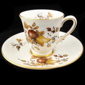 GOLDEN FRUIT by Royal Tuscan After Dinner Cup & Saucer England NEW NEVER USED - Picture 1 of 3
