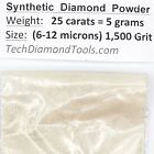 TechDiamondTools Diamond Powder 1,500 Grit 6-12 Microns, 25 cts = 5 Grams