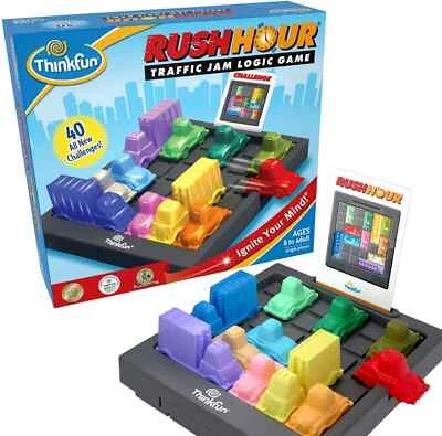 ThinkFun Rush Hour Traffic Jam Logic Puzzle Problem Solving Game - Image 1 of 3