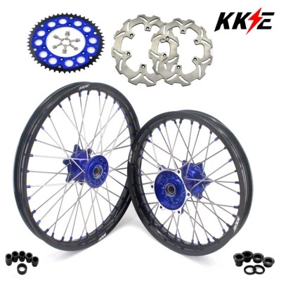 KKE 21/19 Cast MX Wheels Rims Set Fit Yamaha YZ125 YZ250 1999-2016 YZ250F YZ450F - Image 1 of 4
