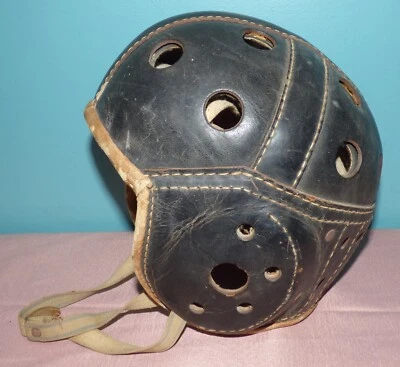 Antique Leather Football Helmet Size 7 3/8 - Image 1 of 4